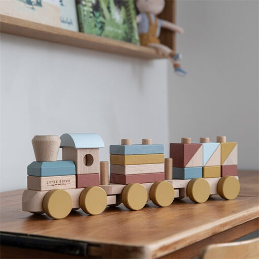 Little Dutch Blokkentrein Pure & Nature - Afbeelding 3