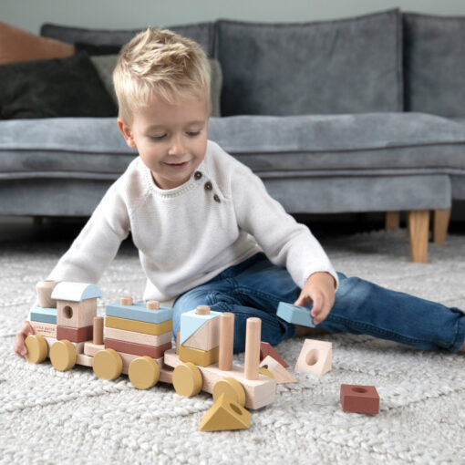 Little Dutch Blokkentrein Pure & Nature - Afbeelding 2