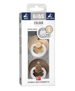BIBS Blister Glow in the Dark Vanilla/Dark Oak T1