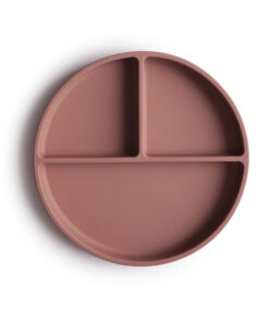 Mushie Siliconen Bord met Zuignap Cloudy Mauve