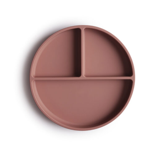 Mushie Siliconen Bord met Zuignap Cloudy Mauve