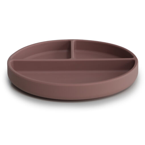 Mushie Siliconen Bord met Zuignap Cloudy Mauve