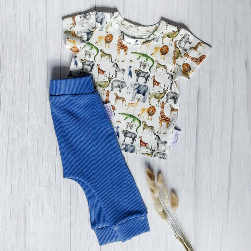 Harembroekje Rib Donker Jeansblauw - Afbeelding 2
