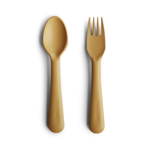 Kinderbestek Vork & Lepel Mustard