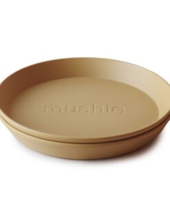 Mushie Bord Rond Mustard