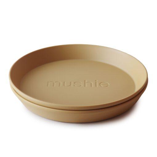 Mushie Bord Rond Mustard