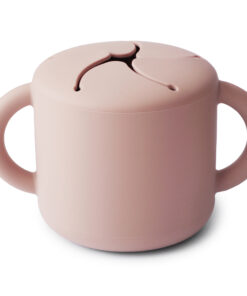 Mushie Siliconen Snackcup Blush