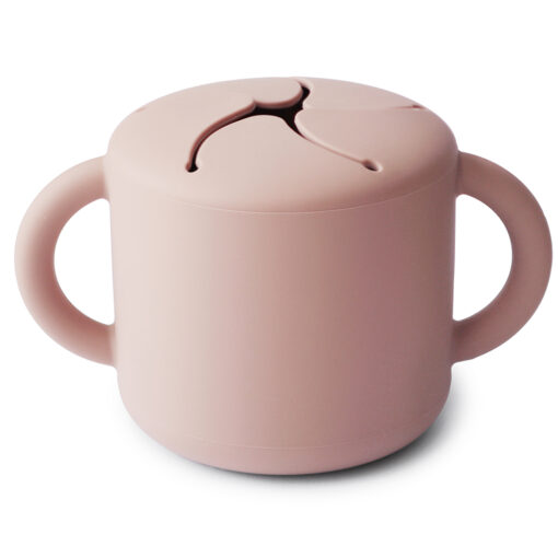 Mushie Siliconen Snackcup Blush