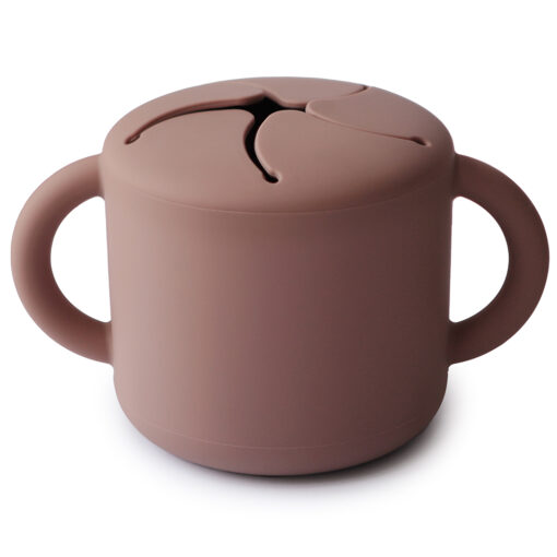 Mushie Siliconen Snackcup Cloudy Mauve