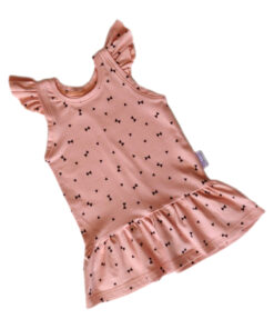 Summer Ruffle Dress Zalmroze Triangeltjes