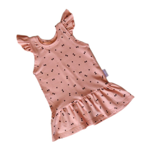 Summer Ruffle Dress Zalmroze Triangeltjes