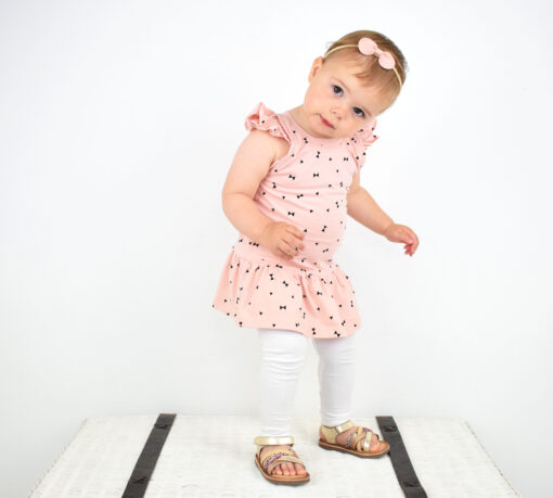 Summerdress Ruffle Zalmroze Triangeltjes - Afbeelding 2