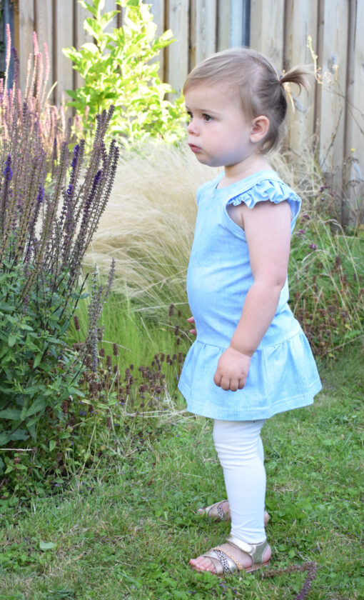 Summerdress Ruffle Digi Jeans Lichtblauw Lisa