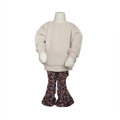 Flared Pants Bloemetjes Zwart - Afbeelding 3