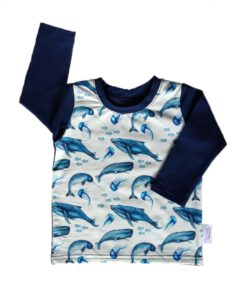 Longsleeve Walvis/Donkerblauw