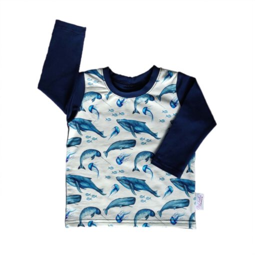 Longsleeve Walvis/Donkerblauw
